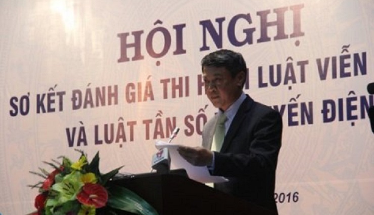 Thứ trưởng Bộ TT&TT Phạm Hồng Hải phát biểu tại Hội nghị sơ kết đánh giá thi hành Luật Viễn thông (VT) và Luật Tần số VTĐ.