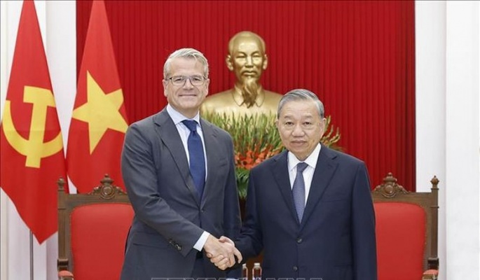 Tổng Bí thư Tô Lâm tiếp Giám đốc Tập đoàn A.P.Moller - Maersk