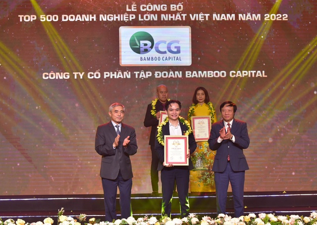 Bamboo Capital 6 năm liên tiếp góp mặt trong Top 500 doanh nghiệp lớn nhất Việt Nam