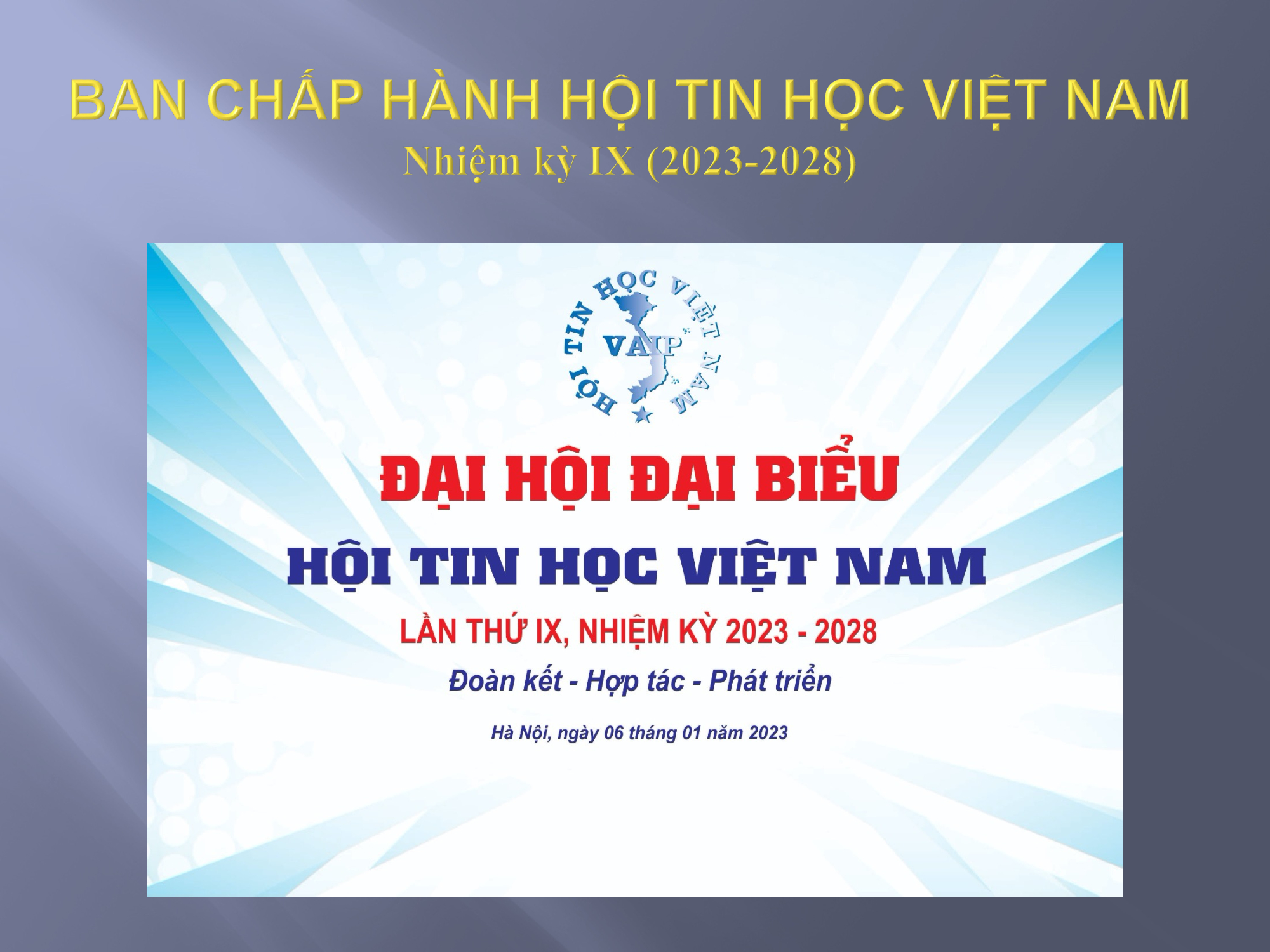 Ban chấp hành Hội Tin học Việt Nam nhiệm kỳ IX (2023 - 2028)