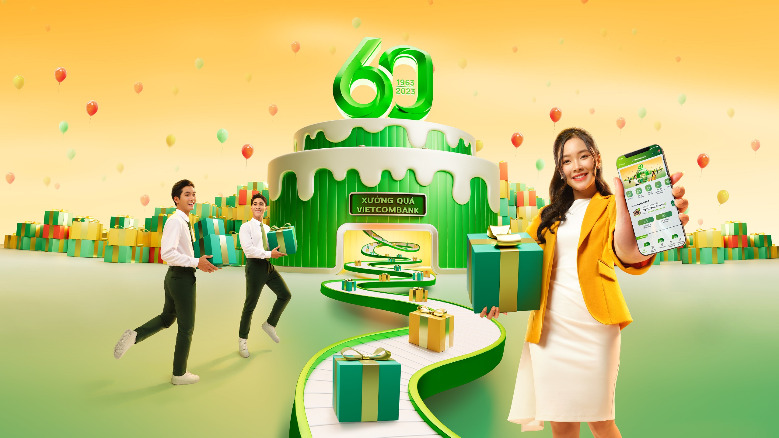 Vietcombank dành hơn 160.000 quà tặng nhân dịp sinh nhật 60 năm