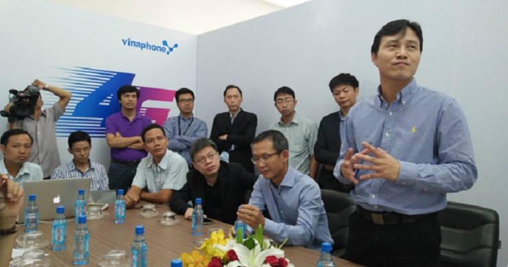 Buổi triển khai thử nghiệm mạng 4G công nghệ LTE-Advanced tại trụ sở VNPT VinaPhone Tp. HCM.