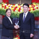 Chủ tịch nước Lương Cường tiếp Phó Chủ tịch nước Lào
