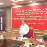 Đồng chí Nguyễn Trọng Nghĩa làm việc với lãnh đạo tỉnh An Giang và Kiên Giang về công tác sắp xếp bộ máy