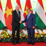 Thủ tướng Phạm Minh Chính hội kiến Tổng thống Hungary