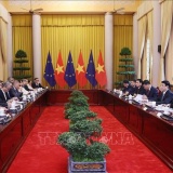 Chủ tịch nước Lương Cường tiếp Đại sứ EU và các nước thành viên