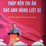 Thủ tướng: Các Anh hùng liệt sĩ đã làm rạng rỡ non sông, đất nước ta