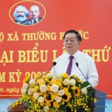 Trưởng Ban Tuyên giáo và Dân vận Nguyễn Trọng Nghĩa dự Đại hội Đảng bộ xã Thường Phước, tỉnh Đồng Tháp