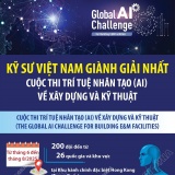 Kỹ sư Việt Nam giành giải Nhất cuộc thi trí tuệ nhân tạo (AI) về xây dựng và kỹ thuật
