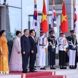 Tổng thống Hàn Quốc chủ trì Lễ đón trọng thể Tổng Bí thư Tô Lâm và Phu nhân