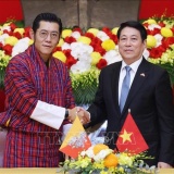 Chủ tịch nước Lương Cường hội đàm với Quốc vương Bhutan