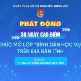 Tuổi trẻ Hưng Yên: 30 ngày cao điểm tổ chức mở lớp 