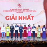 Vinh danh các tác phẩm xuất sắc tại Giải Báo chí toàn quốc “Vì sự nghiệp phát triển Văn hóa Việt Nam” lần thứ Ba