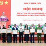 Đảng ủy xã Ứng Thiên triển khai nhiệm vụ trọng tâm năm 2026