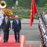 Chủ tịch nước Lương Cường chủ trì Lễ đón Chủ tịch Hội đồng châu Âu