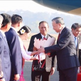 Tổng Bí thư Tô Lâm đến thủ đô Viêng Chăn, bắt đầu thăm cấp Nhà nước tới Lào