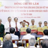 Tổng Bí thư Tô Lâm chúc Tết Đảng bộ, chính quyền, nhân dân Tây Ninh