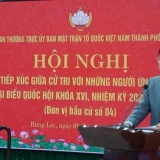 Đồng chí Lê Hoài Trung tiếp xúc cử tri tại đơn vị bầu cử số 4 ở Huế