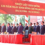 Thủ tướng Phạm Minh Chính dự lễ kỷ niệm 120 năm Ngày sinh Thủ tướng Phạm Văn Đồng
