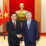 Tổng Bí thư Tô Lâm tiếp Đoàn đại biểu cấp cao Bộ Công an Lào