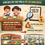 Suất ăn bán trú trong trường học - Giữa nhu cầu thực tiễn và yêu cầu minh bạch