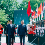 Lễ đón trọng thể Tổng Bí thư, Chủ tịch nước và Phu nhân thăm chính thức Vương quốc Thái Lan