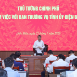 Thủ tướng Lê Minh Hưng làm việc với Ban Thường vụ Tỉnh ủy Điện Biên