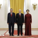 Tổng thống Nga Putin chủ trì Lễ đón Tổng Bí thư, Chủ tịch nước Tô Lâm cùng Phu nhân