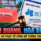 Điện Quang, Xây dựng Hòa Bình bị xử phạt về công bố thông tin
