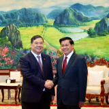 Phó Thủ tướng Thường trực Phạm Gia Túc chào xã giao Tổng Bí thư, Chủ tịch nước và Thủ tướng Lào