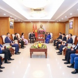 Chủ tịch Ủy ban Trung ương MTTQ Việt Nam tiếp đoàn đại biểu cấp cao Hội Liên hiệp Thanh niên Campuchia