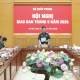 Đại tướng Phan Văn Giang chủ trì Hội nghị giao ban Bộ Quốc phòng tháng 9 năm 2026