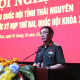 Đại tướng Phan Văn Giang tiếp xúc cử tri tỉnh Thái Nguyên