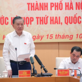 Tổng Bí thư, Chủ tịch nước Tô Lâm dự buổi làm việc chuẩn bị Kỳ họp thứ Hai, Quốc hội khóa XVI của Đoàn đại biểu Quốc hội Hà Nội