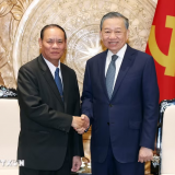 Tổng Bí thư, Chủ tịch nước Tô Lâm tiếp Thường trực Ban Bí thư Trung ương Đảng Nhân dân Cách mạng Lào