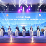 Phó Thủ tướng Thường trực Phạm Gia Túc dự lễ khởi công cảng Yên Bình (Thái Nguyên)