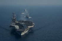 Xem tàu sân bay USS Theodore Roosevelt diễn tập tại Biển Đông