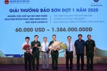 Bộ test COVID-19 của Việt Nam giành giải thưởng 60.000 USD