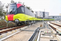 Đoàn tàu đường sắt Nhổn - ga Hà Nội chính thức lăn bánh giai đoạn thử liên động