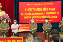 Vĩnh Phúc khen thưởng đột xuất lực lượng Công an tỉnh