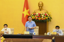Chủ tịch Quốc hội Vương Đình Huệ phát biểu khai mạc phiên họp thứ 56 của Uỷ ban thường vụ Quốc hội