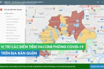 Vị trí các điểm tiêm vaccine phòng Covid-19 trên địa bàn quận