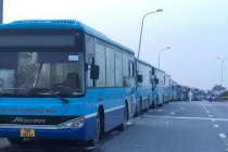 Transerco huy động hàng chục xe buýt đưa 1.900 người dân di chuyển từ phía Nam về địa phương