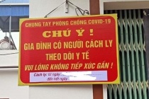 Hà Nội: Đặt biển theo dõi y tế trước nhà người về từ TP.HCM