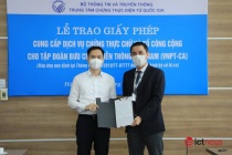 Bộ TT&TT trao giấy phép cung cấp dịch vụ chứng thực chữ ký số công cộng cho VNPT