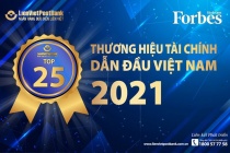 LienVietPostBank lọt top 25 thương hiệu tài chính dẫn đầu và top 100 thương hiệu mạnh Việt Nam 2021