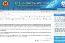 Bộ KH-CN đính chính thông tin ‘bộ kit test Covid-19 của Việt Á được WHO chấp thuận’