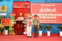 Công bố quyết định của Bộ trưởng Bộ Công an về công tác tổ chức, cán bộ