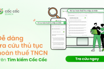 Cốc Cốc ra mắt tính năng hỗ trợ tra cứu thủ tục hoàn thuế và các dịch vụ hành chính công