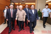 Tổng Bí thư Nguyễn Phú Trọng dự phiên thảo luận về kinh tế-xã hội của Quốc hội